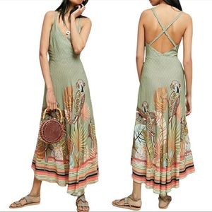 Anthropologie Farm Rio Toucan Maxi Dress